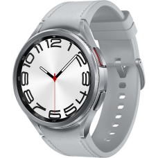 Смарт-часы Samsung Galaxy Watch 6 Classic 47mm LTE Silver with Hybrid Eco-Leather Silver Band (SM-R965FZSA)