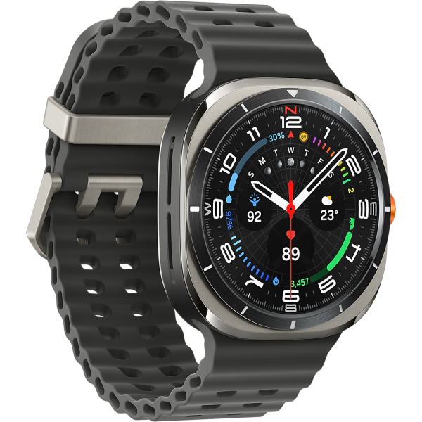 Смарт-годинник Samsung Galaxy Watch Ultra 47mm LTE Titanium Silver with Dark Grey Marine Band (SM-L705FZTA)