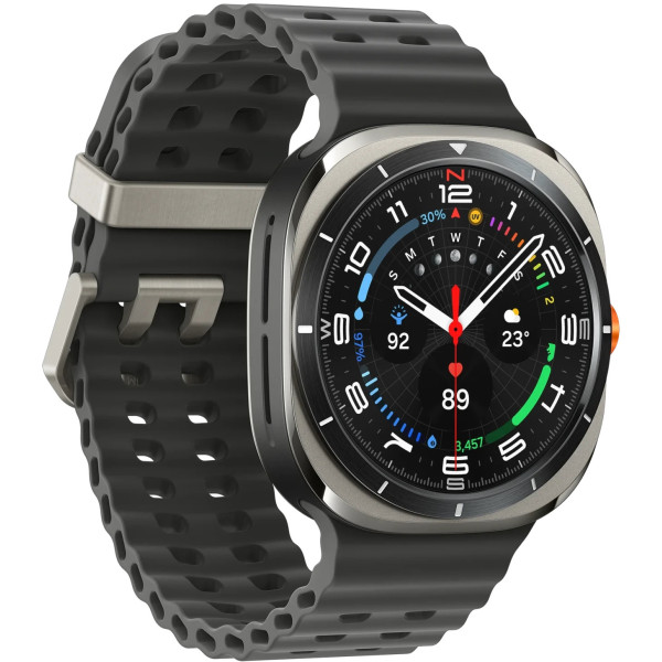 Смарт-годинник Samsung Galaxy Watch Ultra 2025 47mm LTE Titanium Silver with Dark Grey Marine Band (SM-L705FZS2)